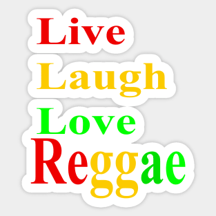 Live, laugh, love, reggae Sticker